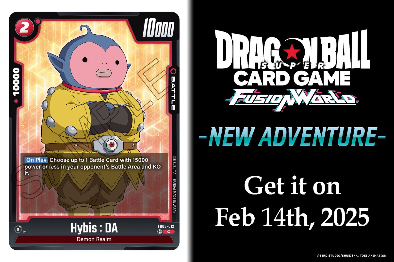 🐉 Nueva Carta: Hybis – DA | Dragon Ball Fusion World FB05 New Adventure 🐉