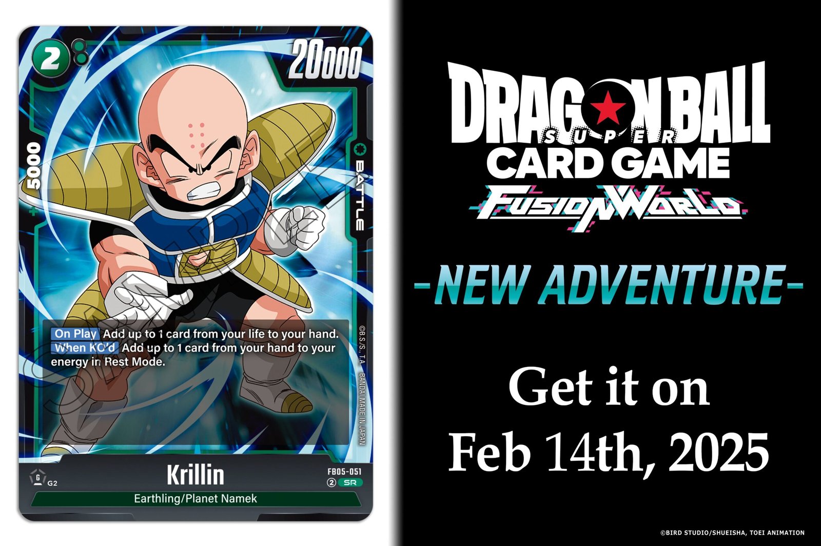 🐉 Nueva Carta: Krilin | Dragon Ball Fusion World FB05 New Adventure