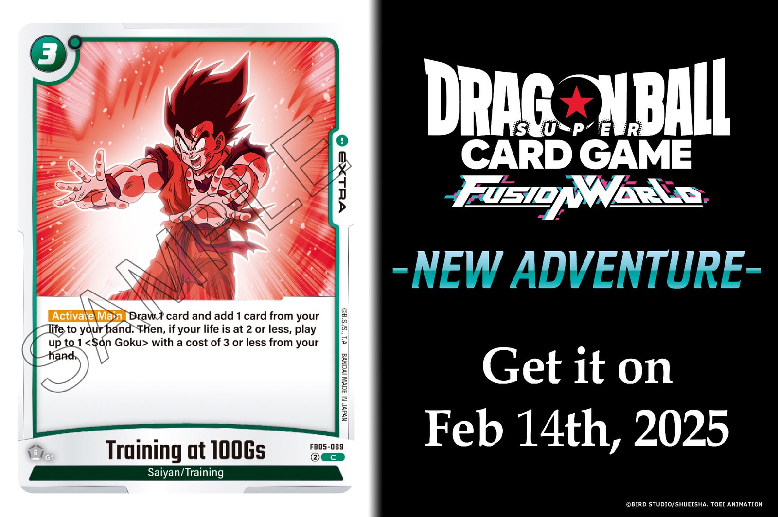 🐉 Nueva Carta: Training at 100Gs | Dragon Ball Fusion World FB05 New Adventure 🐉