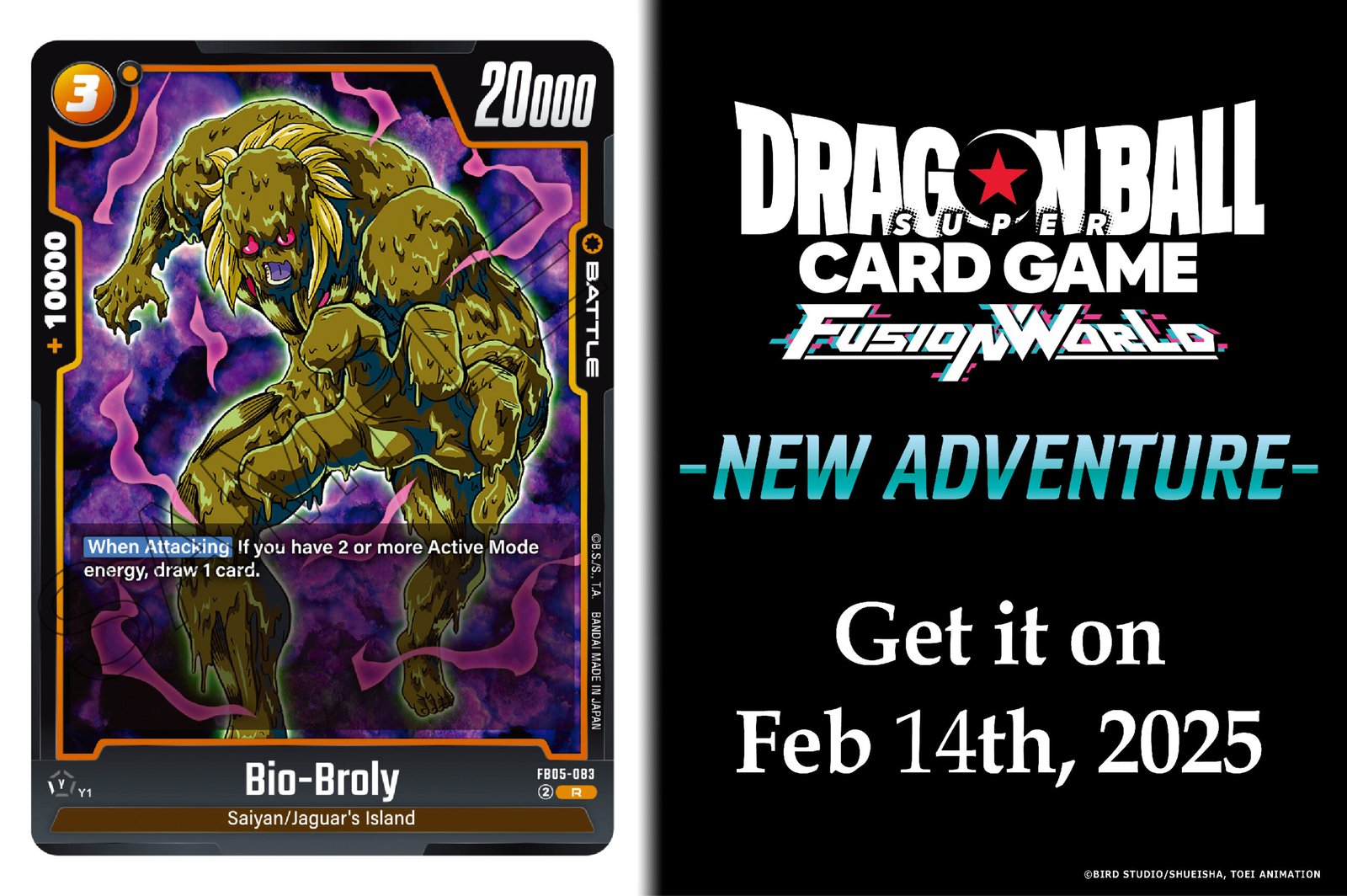 🐉 Nueva Carta: Bio-Broly | Dragon Ball Fusion World FB05 New Adventure